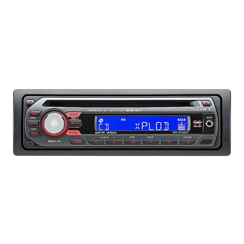 Sony CDX-GT420iP - Radio / CD User manual Sony CDX-GT420iP - Radio / CD User manual