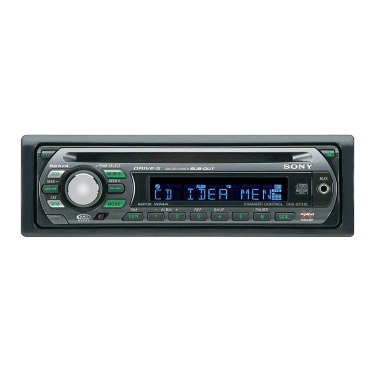 Sony CDX GT310 - Radio / CD User manual