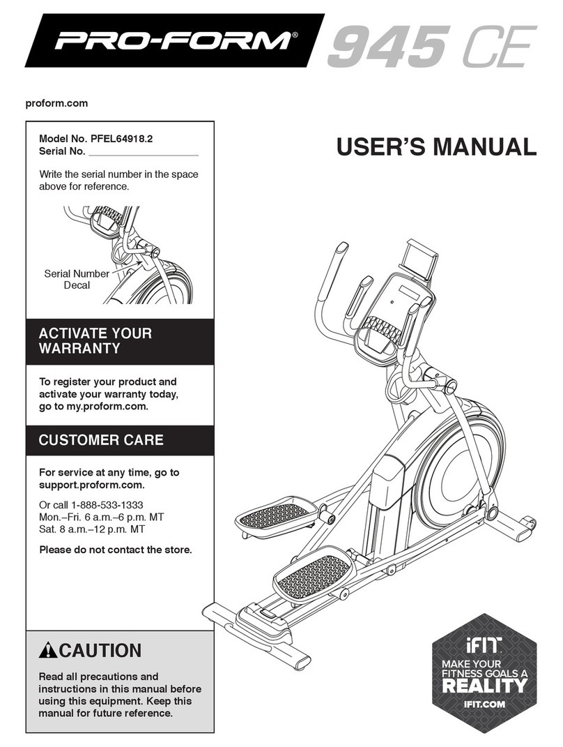 Pro-Form 945 CE User manual
