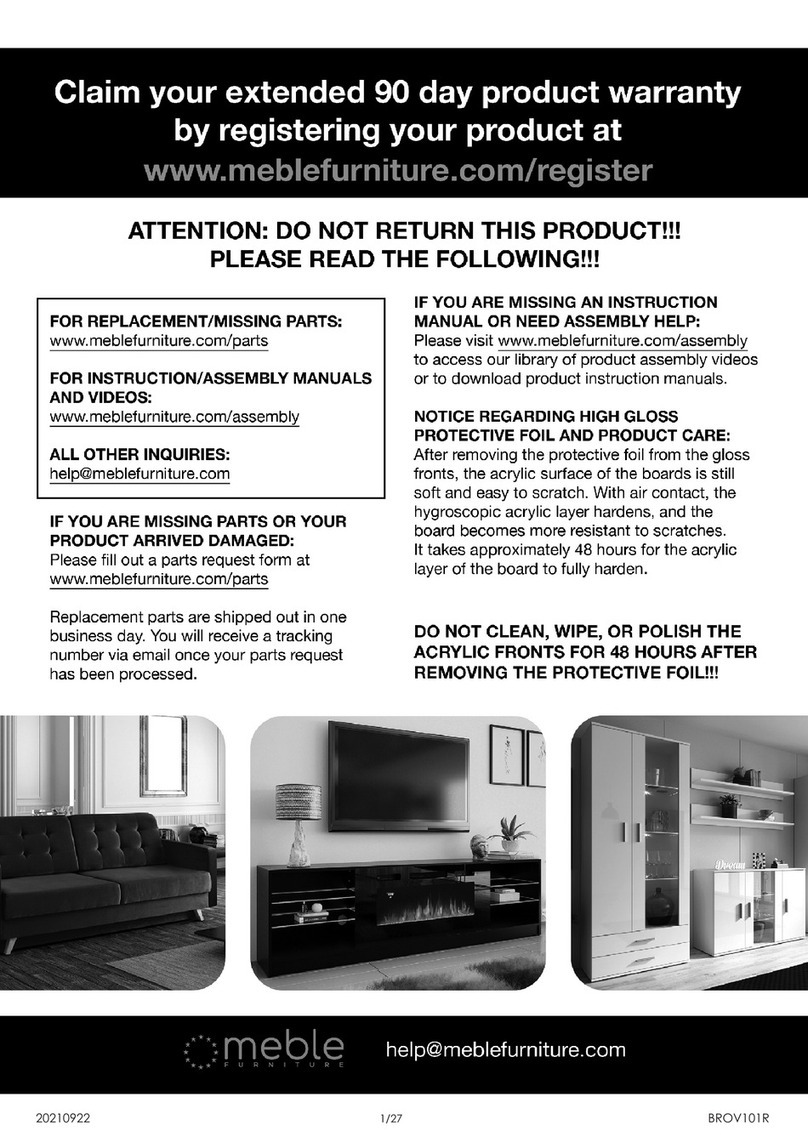 Meble Furniture BROV101R manual