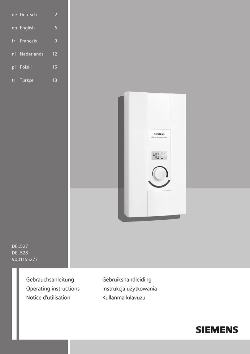 Siemens DE 527 Series operating instructions