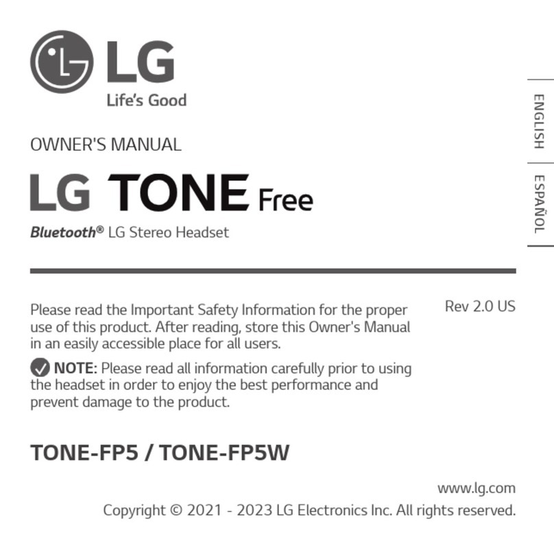 LG TONE FREE owner's manual