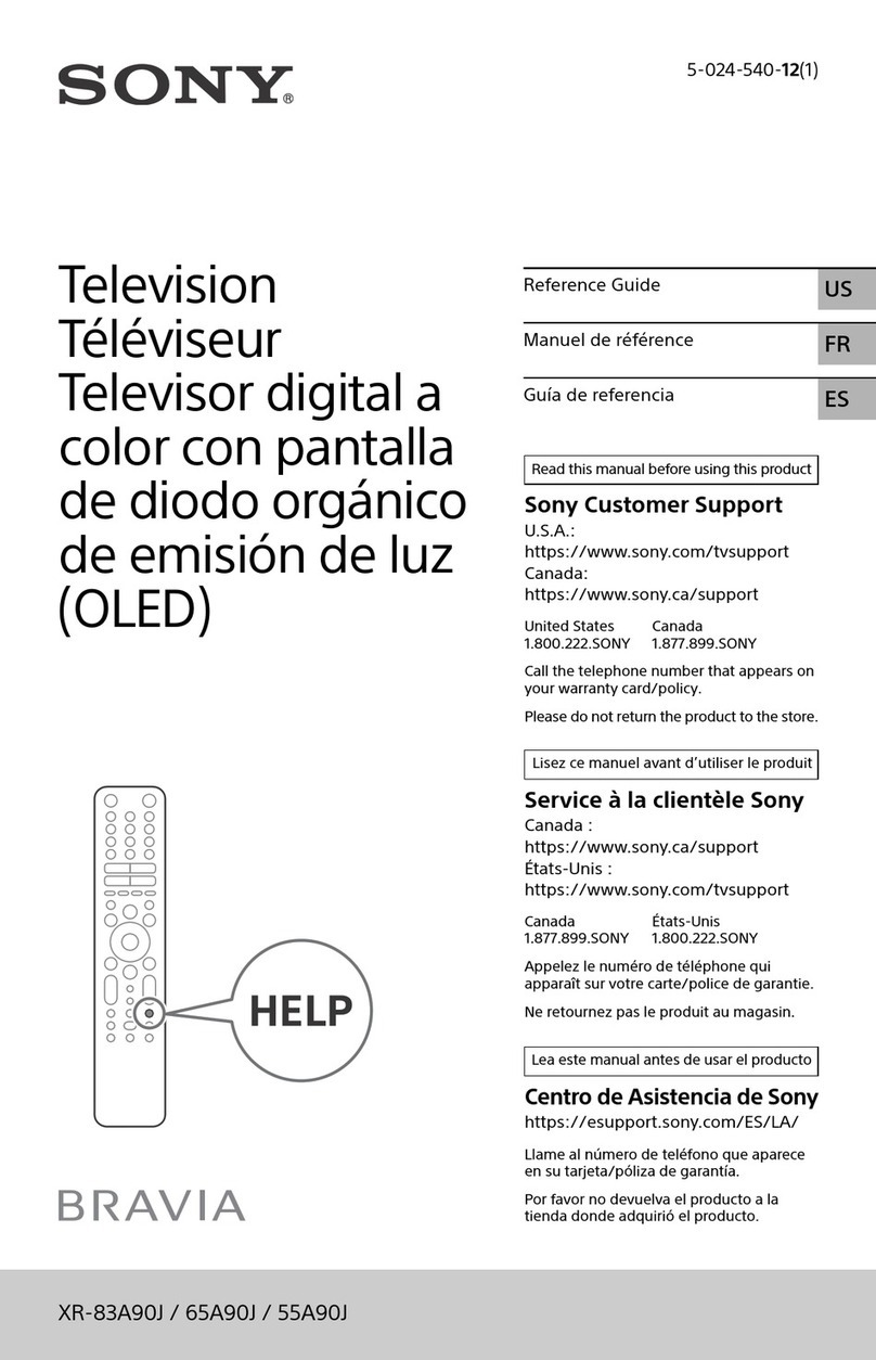 Sony XR-83A90J User manual