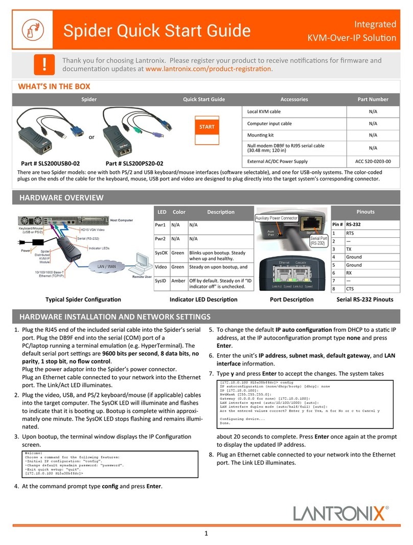 Lantronix SLS200USB0-02 quick start guide