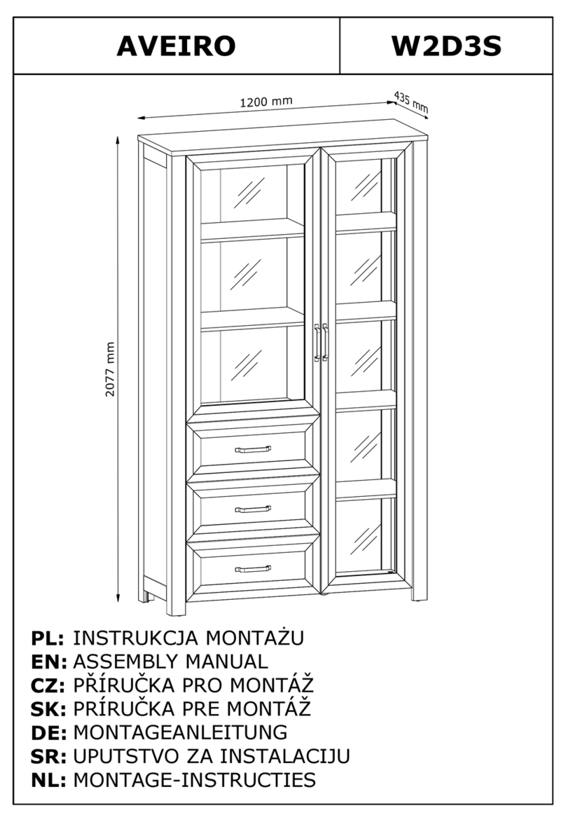 GALA MEBLE AVEIRO W2D3S Assembly manual