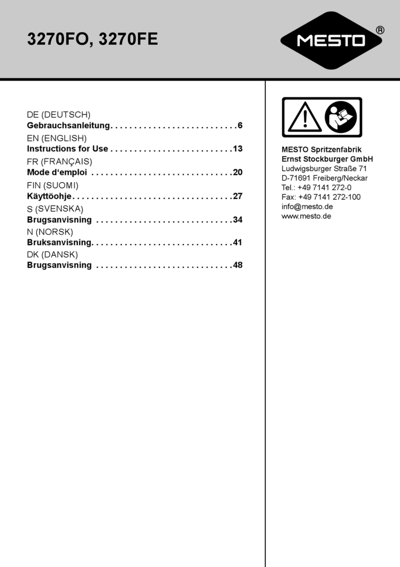 Mesto FOAMER 3270FO Instructions for use