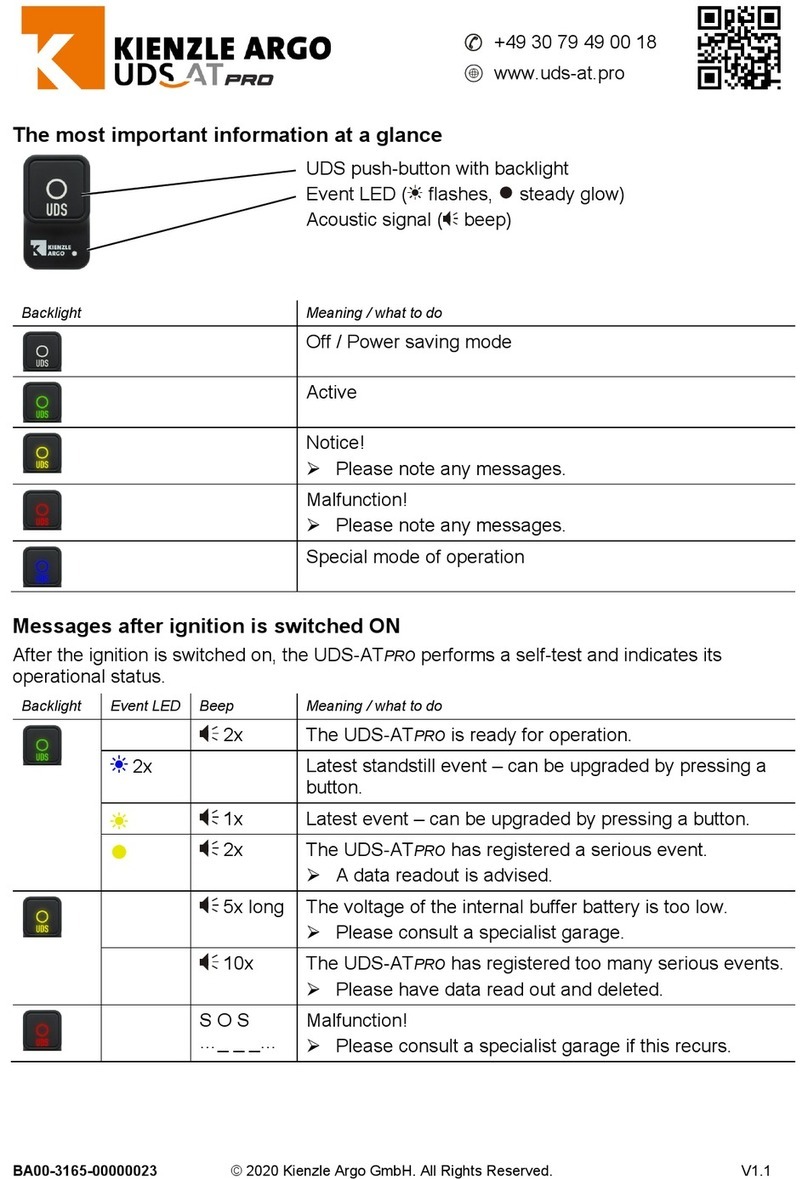 KIENZLE ARGO UDS-AT PRO User manual