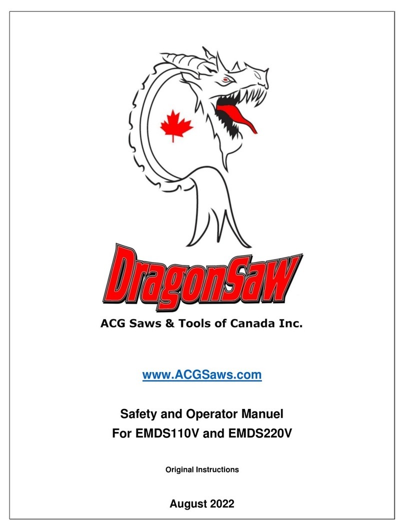 DragonSaw EMDS110V Operator's manual