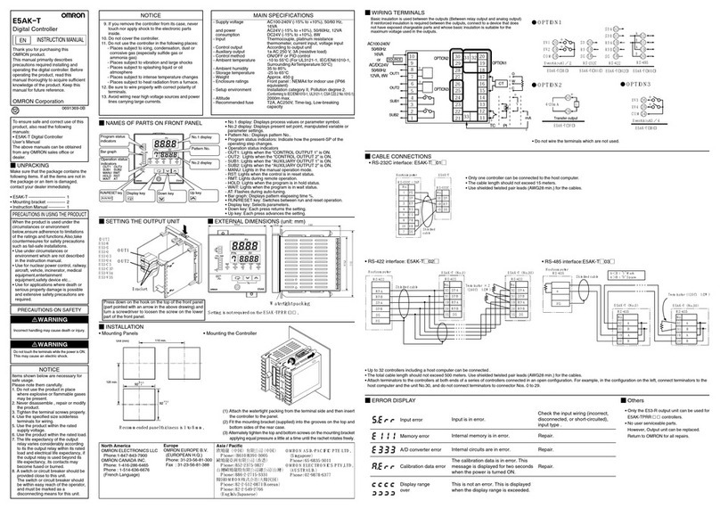 Omron E5AK-T User manual
