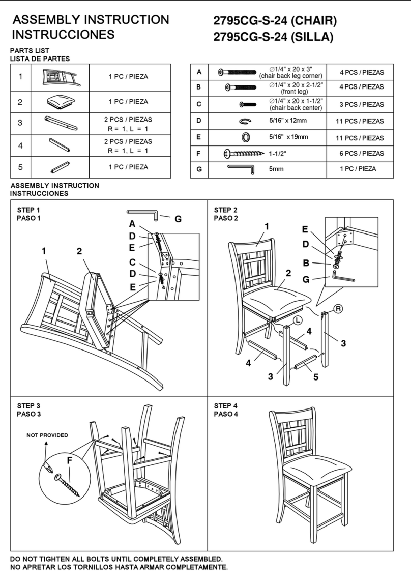 Crown Mark Hartwell 2795CG-S-24 User manual Crown Mark Hartwell 2795CG-S-24 User manual
