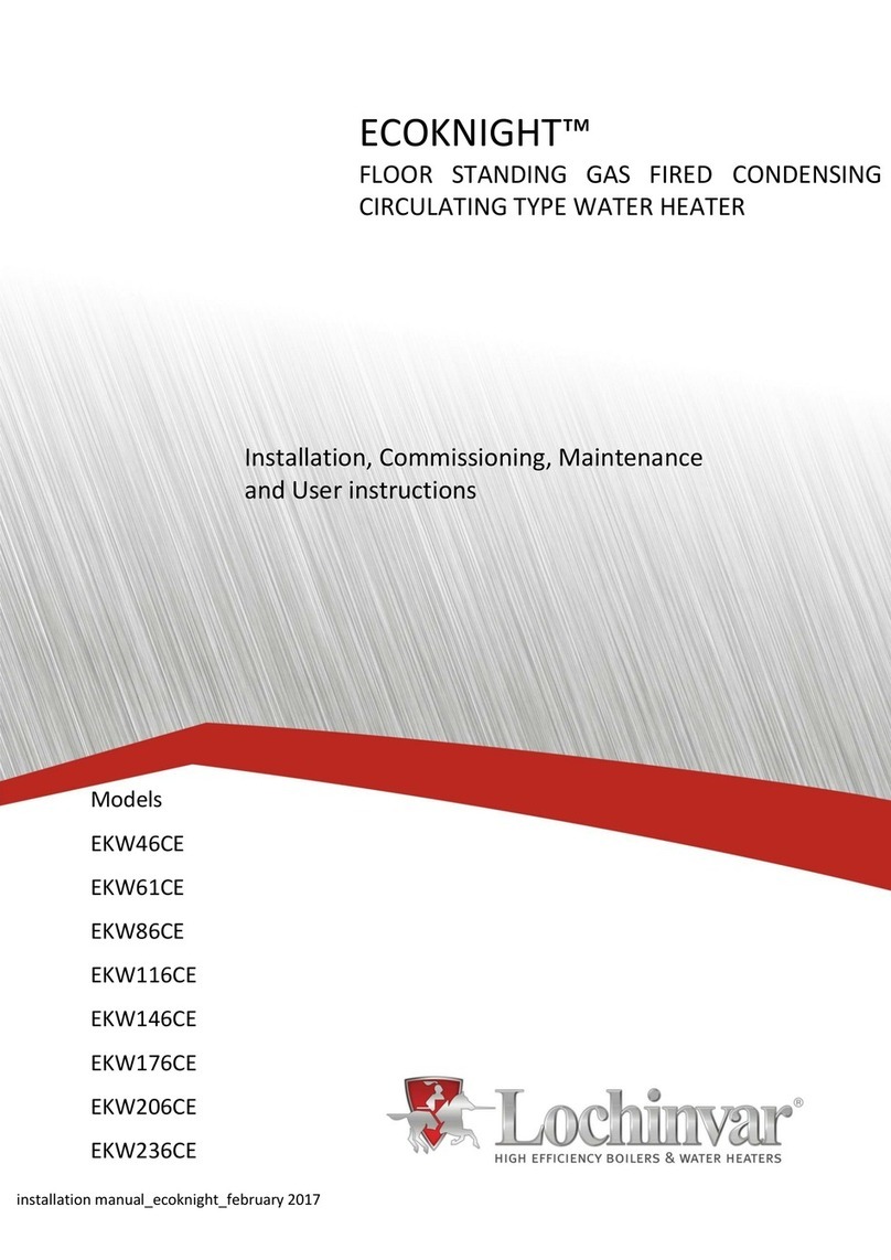 Lochinvar ECOKNIGHT EKW86CE Installation, Commissioning, Maintenance and User instructions