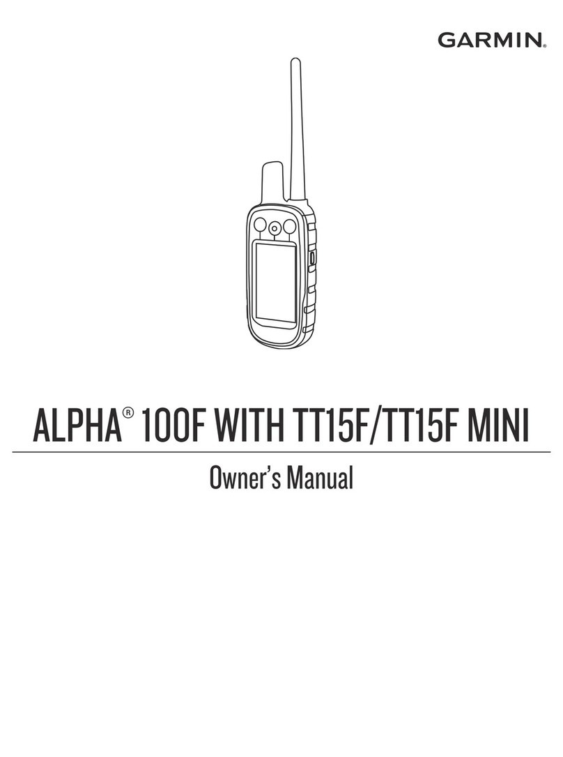 Garmin ALPHA 100F owner's manual