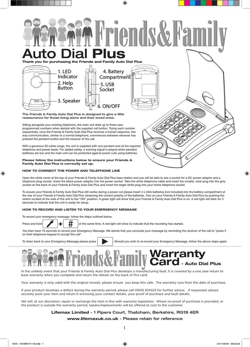 Friends&Family Auto Dial Plus quick start guide