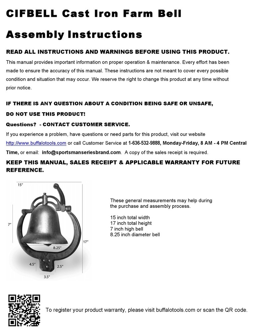 Sportsman CIFBELL Cast Iron Farm Bell Assembly instructions Sportsman CIFBELL Cast Iron Farm Bell Assembly instructions