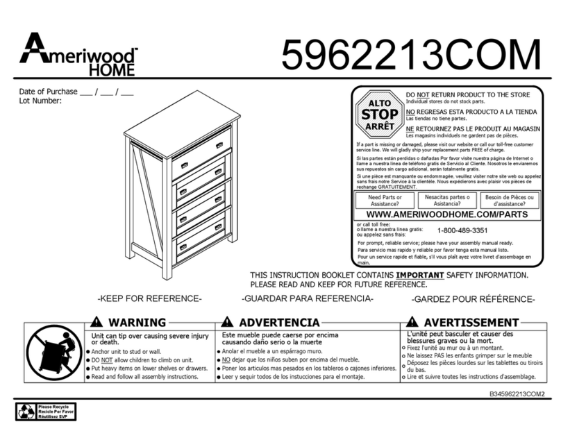 Ameriwood HOME B345962213COM Instruction booklet
