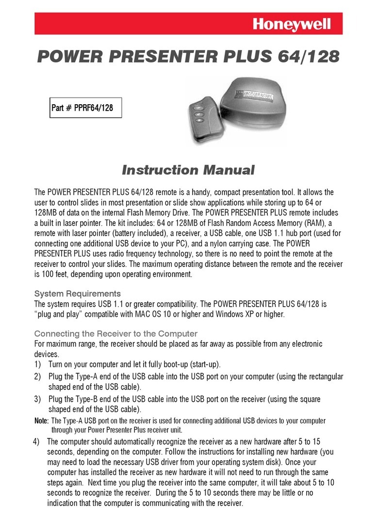 Honeywell POWER PRESENTER PLUS 64/128 instruction manual