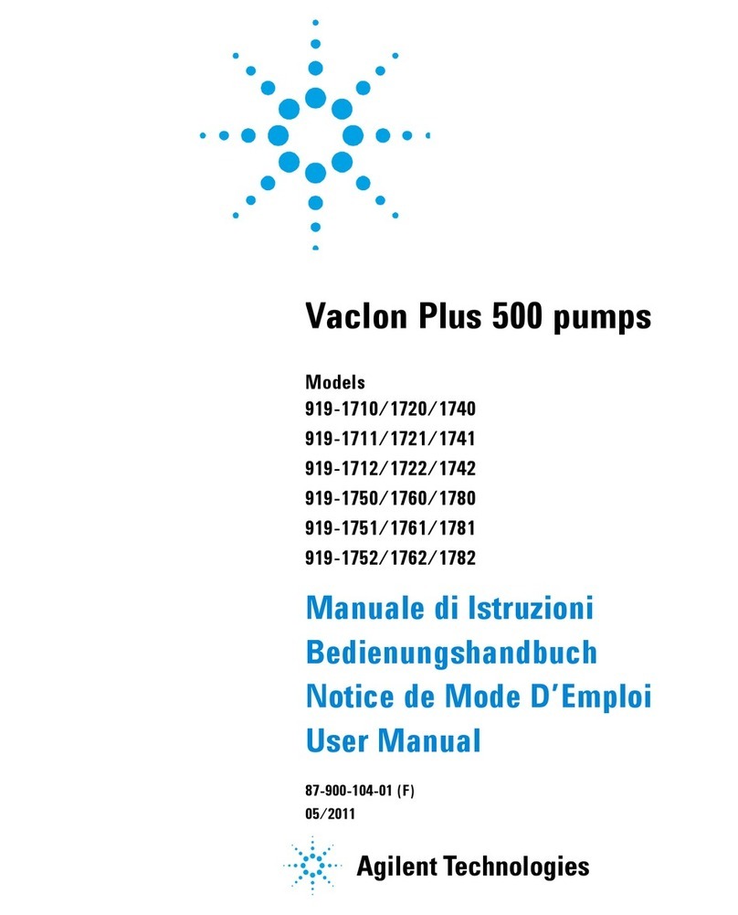 Agilent Technologies VacIon Plus 500 User manual