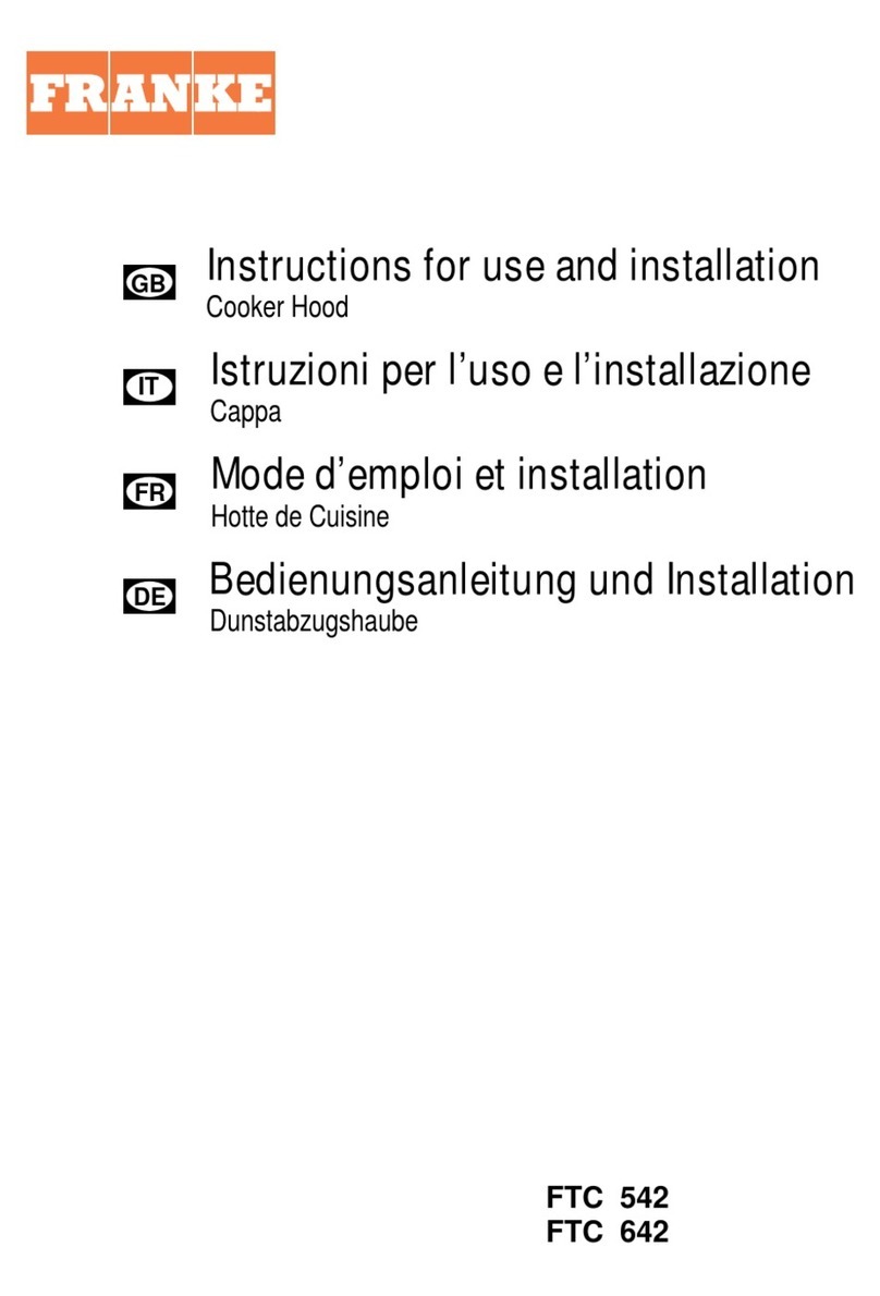 Franke FTC 542 Instructions for use and installation