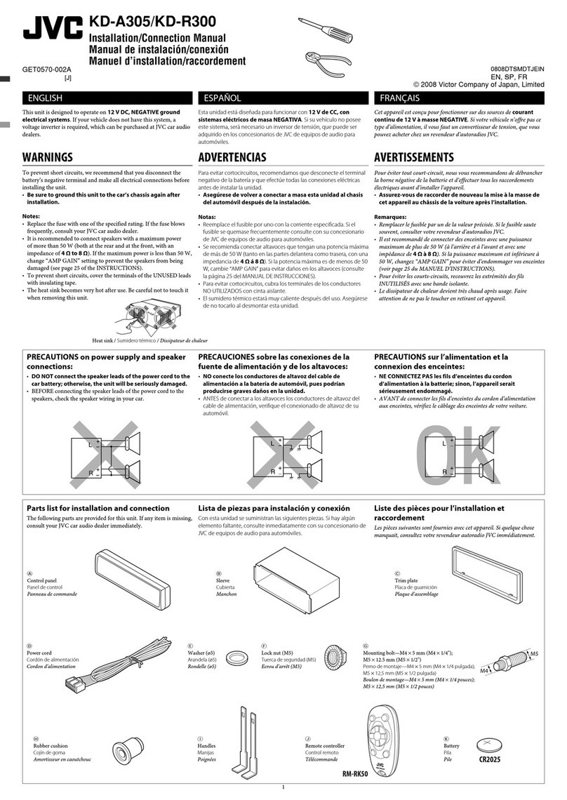 JVC Arsenal KD-A305 Guide
