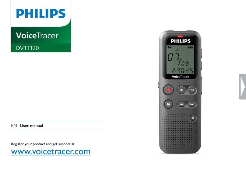 Philips VoiceTracer DVT1120 User manual Philips VoiceTracer DVT1120 User manual