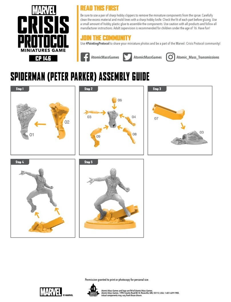 ATOMIC MASS GAMES MARVEL CRISIS PROTOCOL MINIATURES GAME SPIDERMAN PETER... Assembly guide