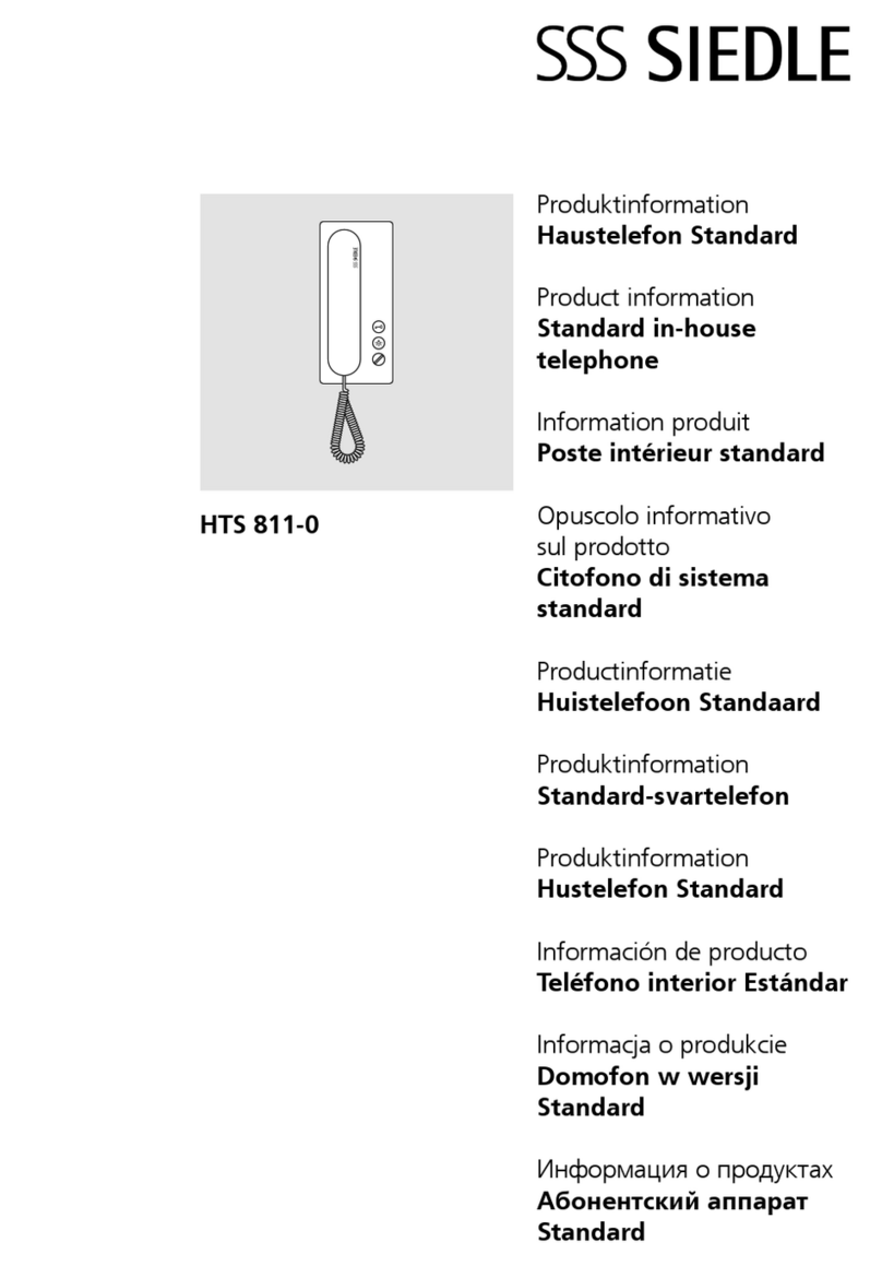 SSS Siedle HTS 811-0 W Product information