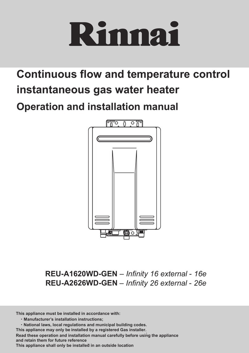 Rinnai Infinity 16 external Specification sheet