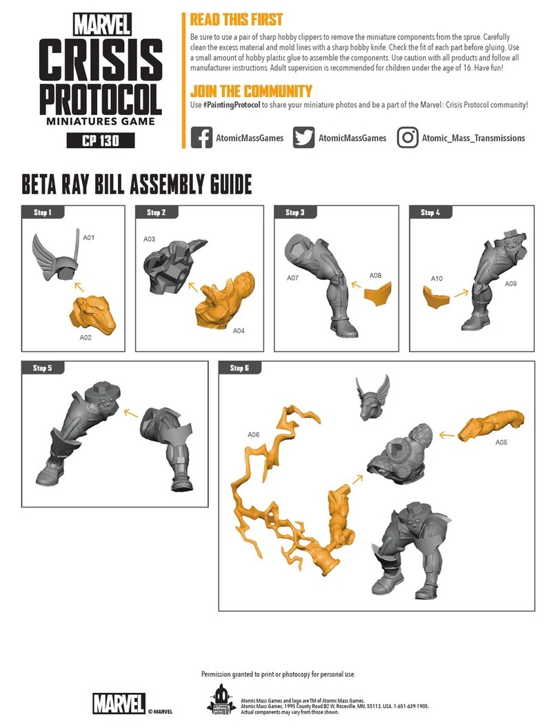 ATOMIC MASS GAMES MARVEL CRISIS PROTOCOL MINIATURES GAME BETA RAY... Assembly guide ATOMIC MASS GAMES MARVEL CRISIS PROTOCOL MINIATURES GAME BETA RAY... Assembly guide