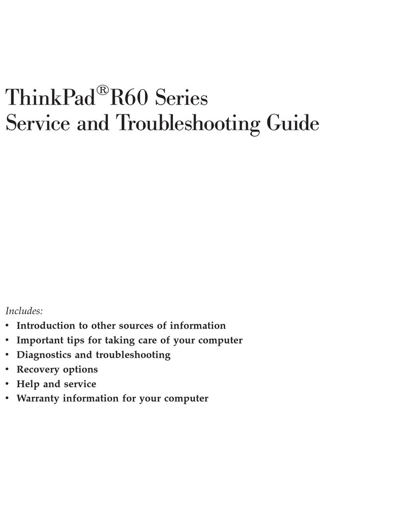 Lenovo ThinkPad R60 Series User manual Lenovo ThinkPad R60 Series User manual