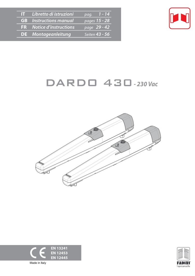 fadini DARDO 430 instruction manual
