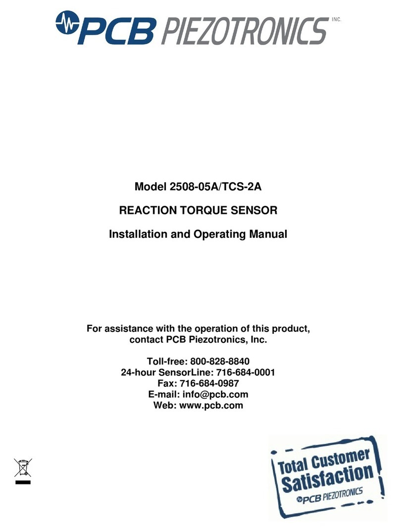 PCB Piezotronics 2508-05A/TCS-2A Installation and operating manual