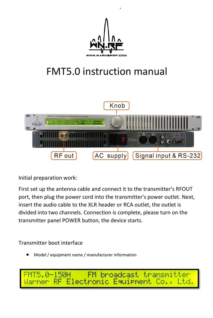 Warner RF FMT5.0-50 instruction manual