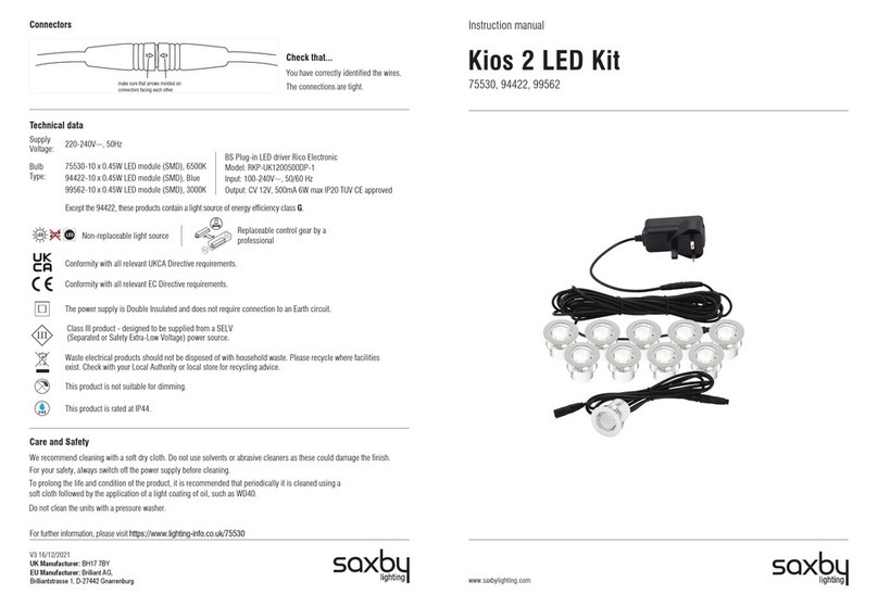 Saxby Lighting 99562 User manual