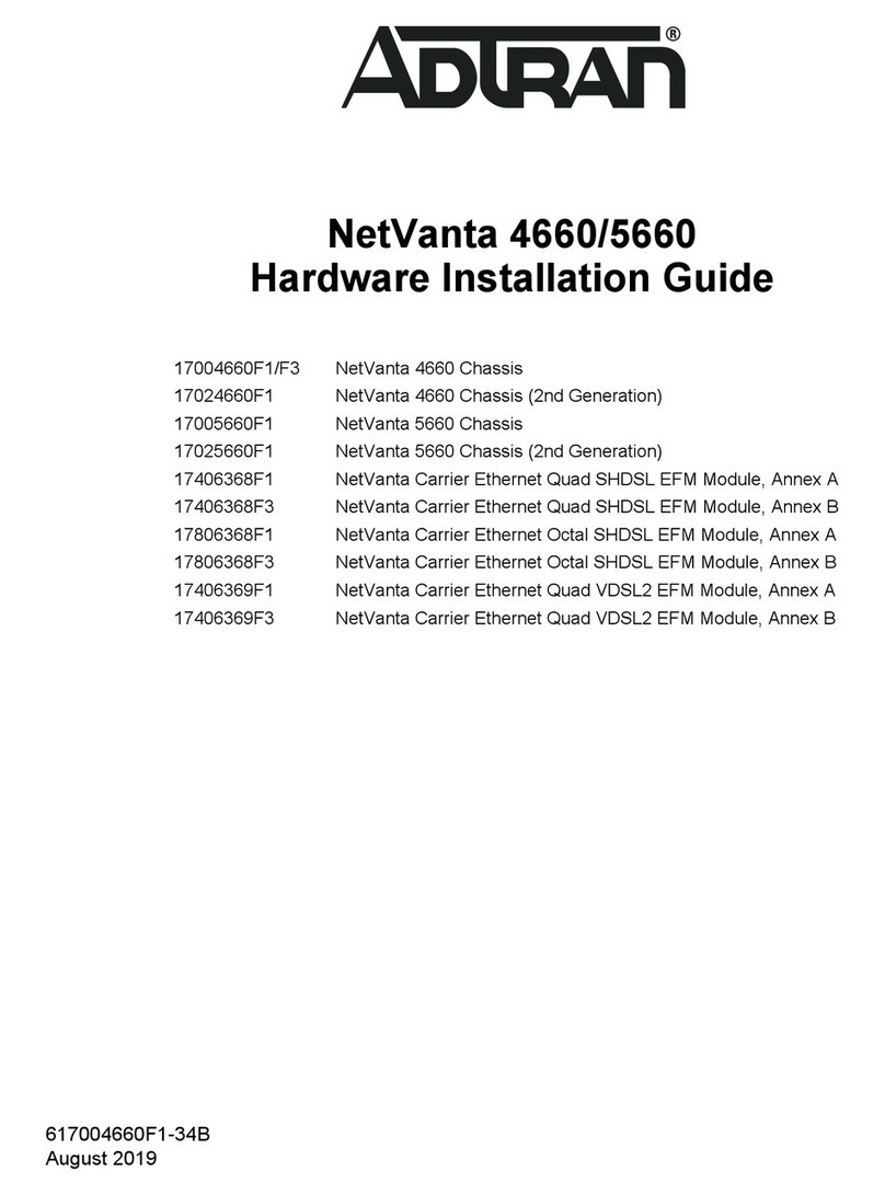 ADTRAN 17004660F1/F3 Hardware installation guide