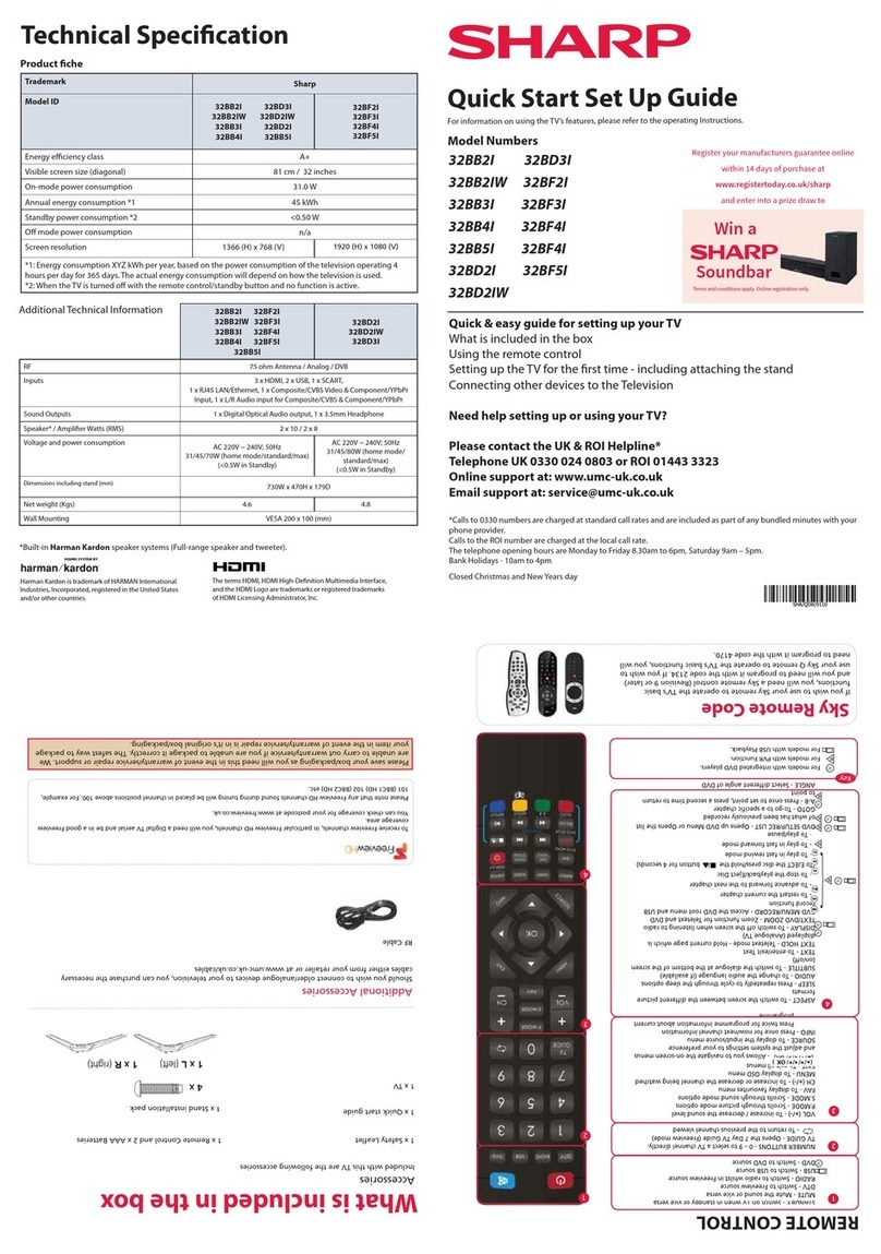 Sharp 32BB2I Technical manual