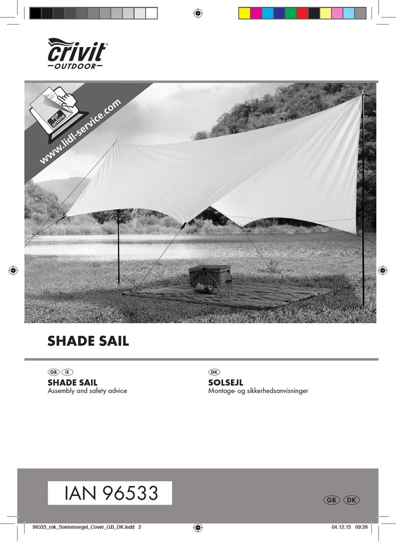 Crivit Outdoor SHADE SAIL 96533 Assembly and Safety Advice Crivit Outdoor SHADE SAIL 96533 Assembly and Safety Advice