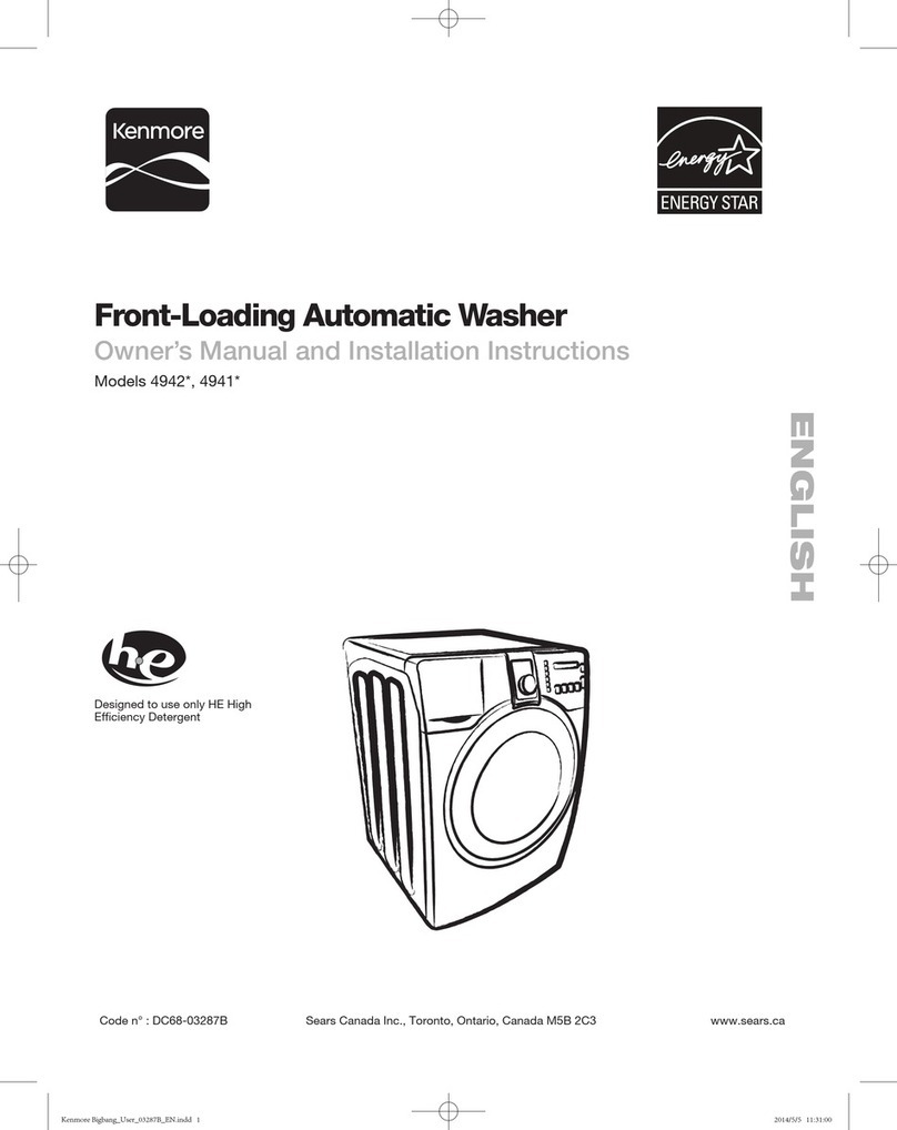 Kenmore 4941 Series Operating instructions