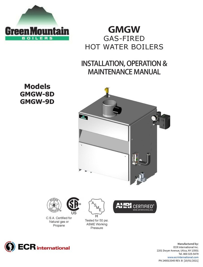 ECR International GreenMountain GMGW Installation, operation & maintenance manual ECR International GreenMountain GMGW Installation, operation & maintenance manual