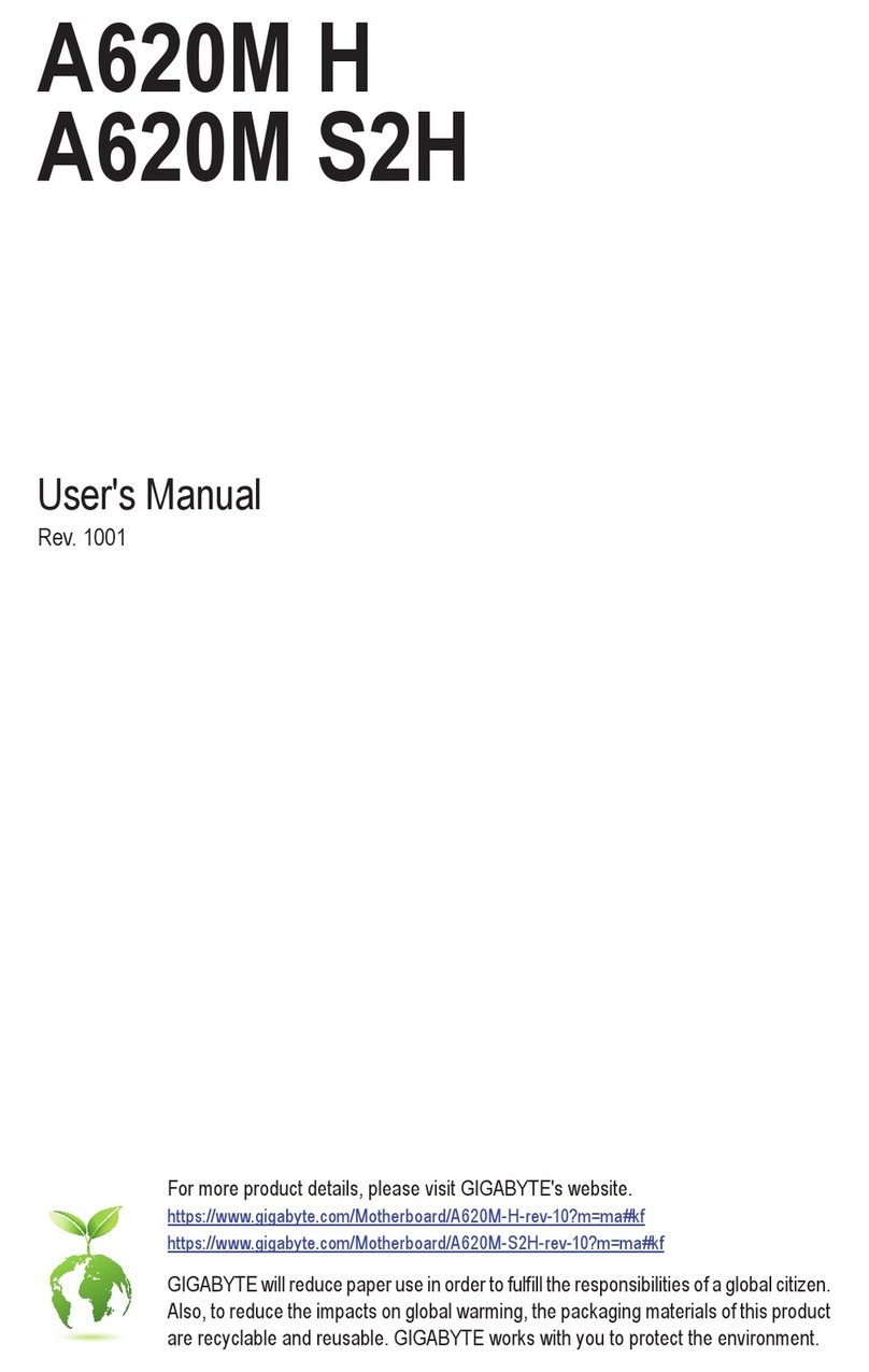 Gigabyte A620M S2H User manual Gigabyte A620M S2H User manual