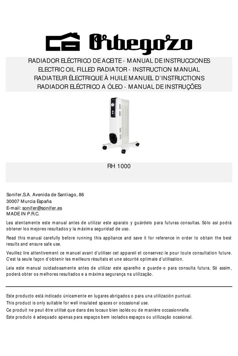 Orbegozo RH 1000 User manual Orbegozo RH 1000 User manual