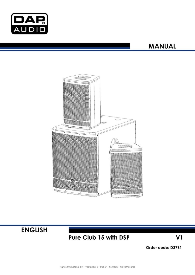 DAPAudio Pure Club 15 with DSP User manual