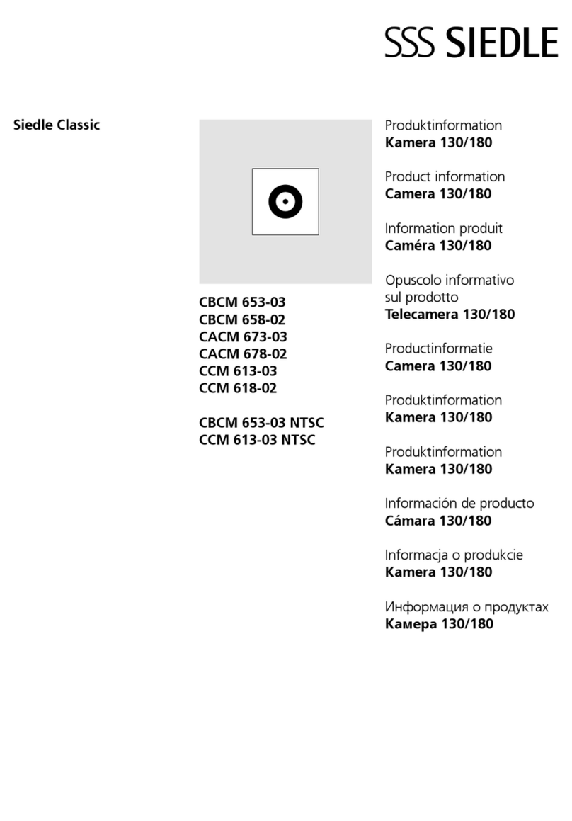 SSS Siedle Classic Camera 130 User manual