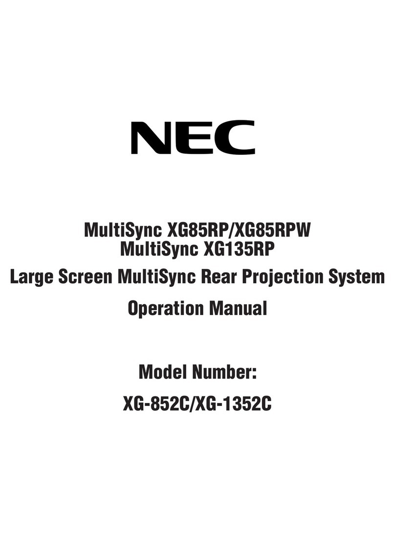 NEC MultiSync XG85RP User manual