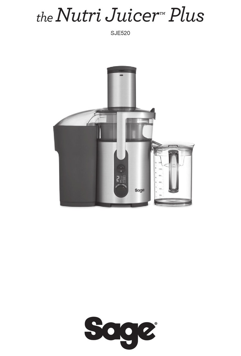 Sage the Nutri Juicer Plus SJE520 instructions