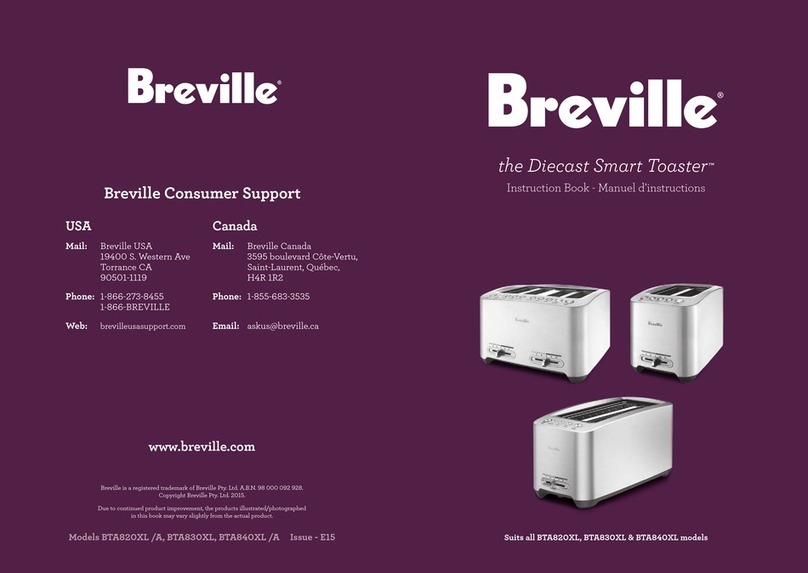 Breville Diecast Smart Toaster instruction manual