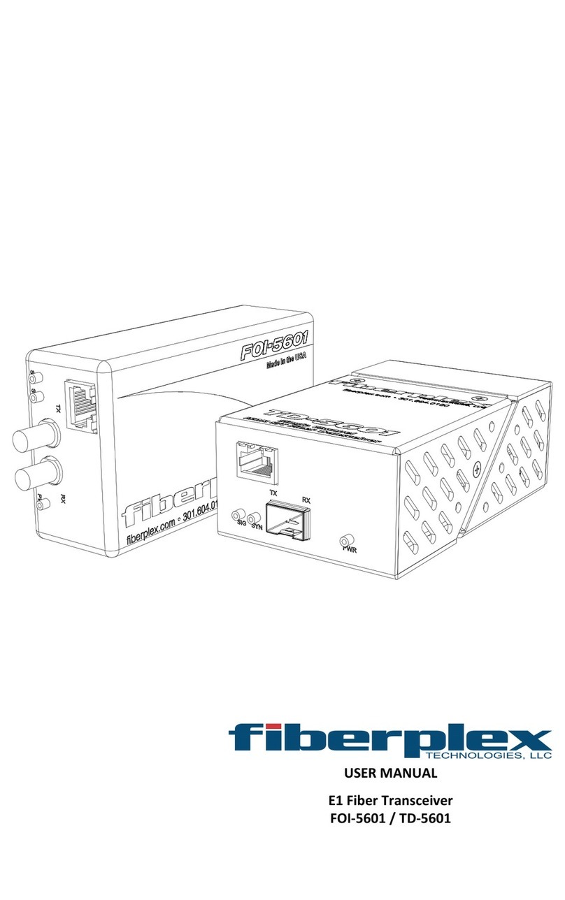 Fiberplex FOI-5601 User manual