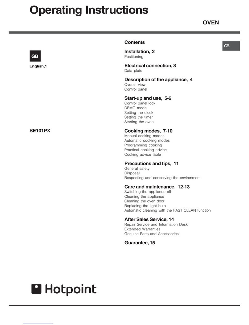 Hotpoint SE101PX operating instructions Hotpoint SE101PX operating instructions