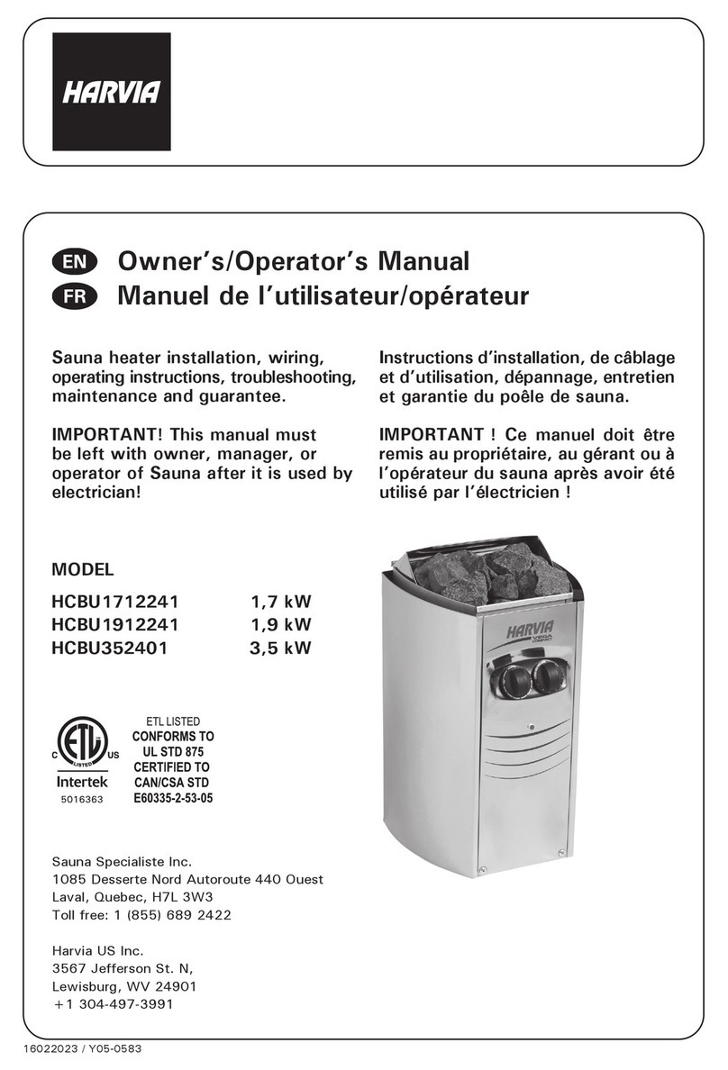 Harvia Vega Owner's manual