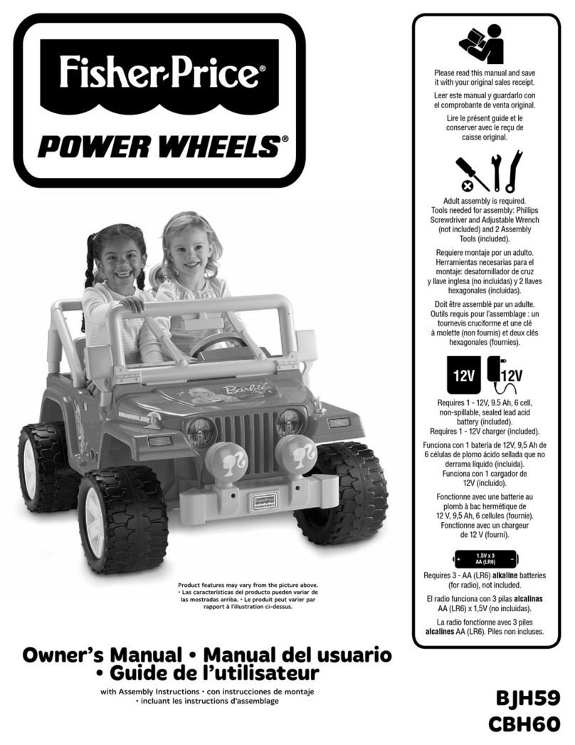 Fisher-Price POWER WHEELS BJH59 owner's manual