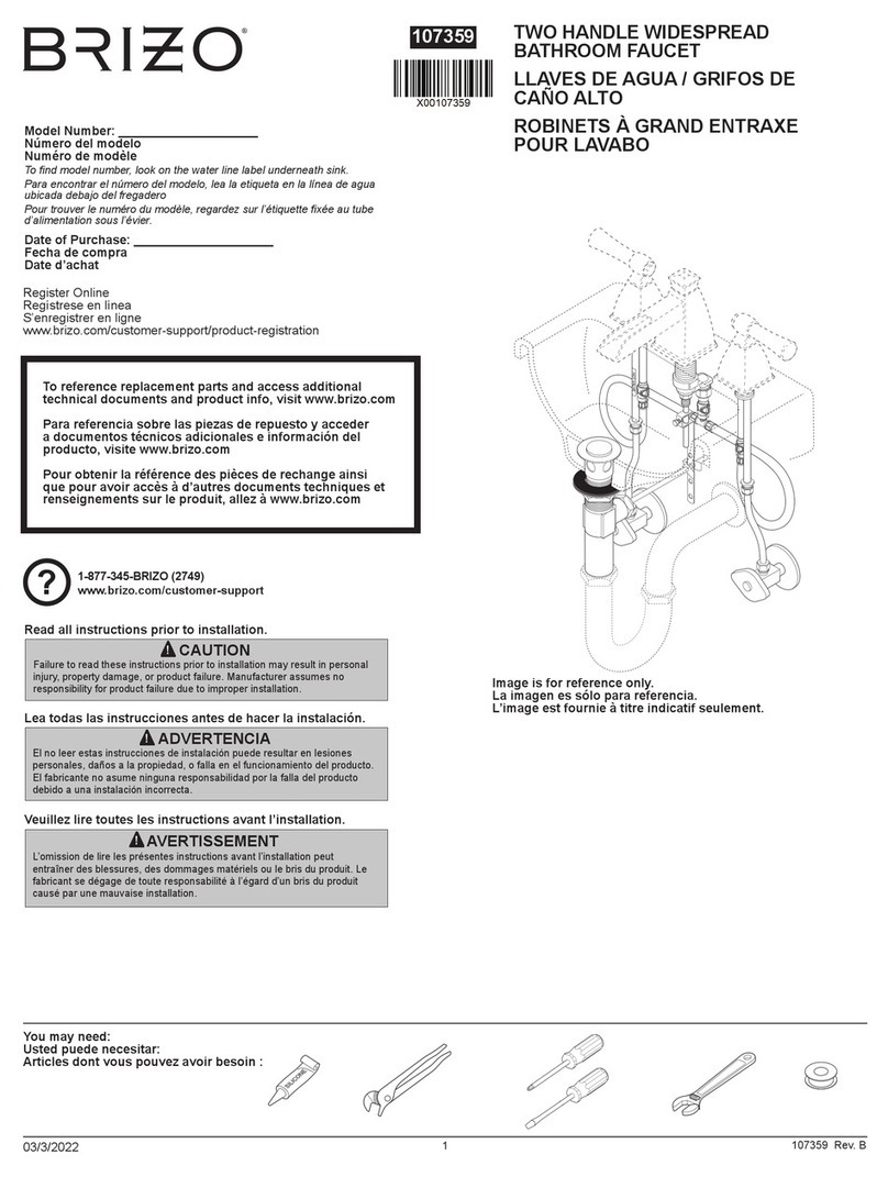 Brizo Virage 65330LF-PC User manual
